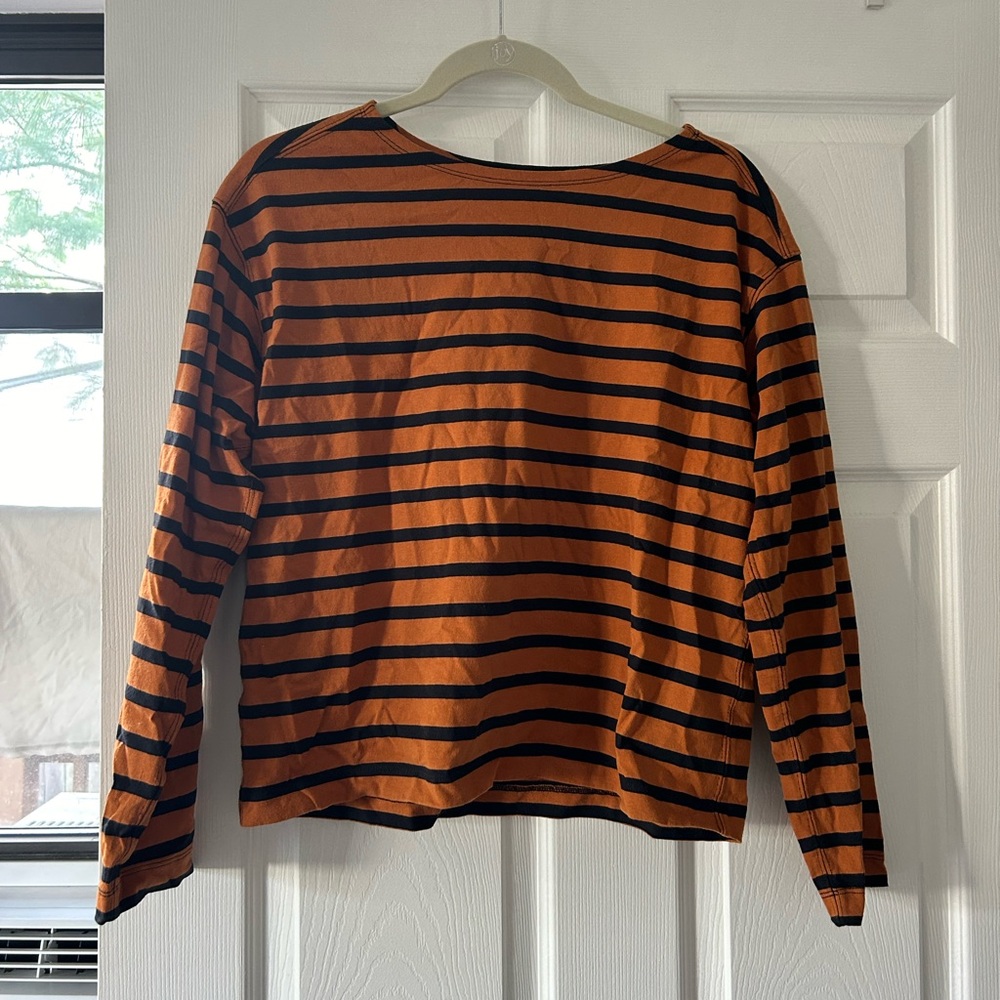 Striped Everlane Boatneck Tee